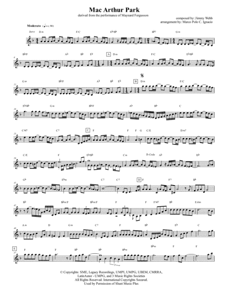 Macarthur Park (arr. Marco Polo Ignacio)