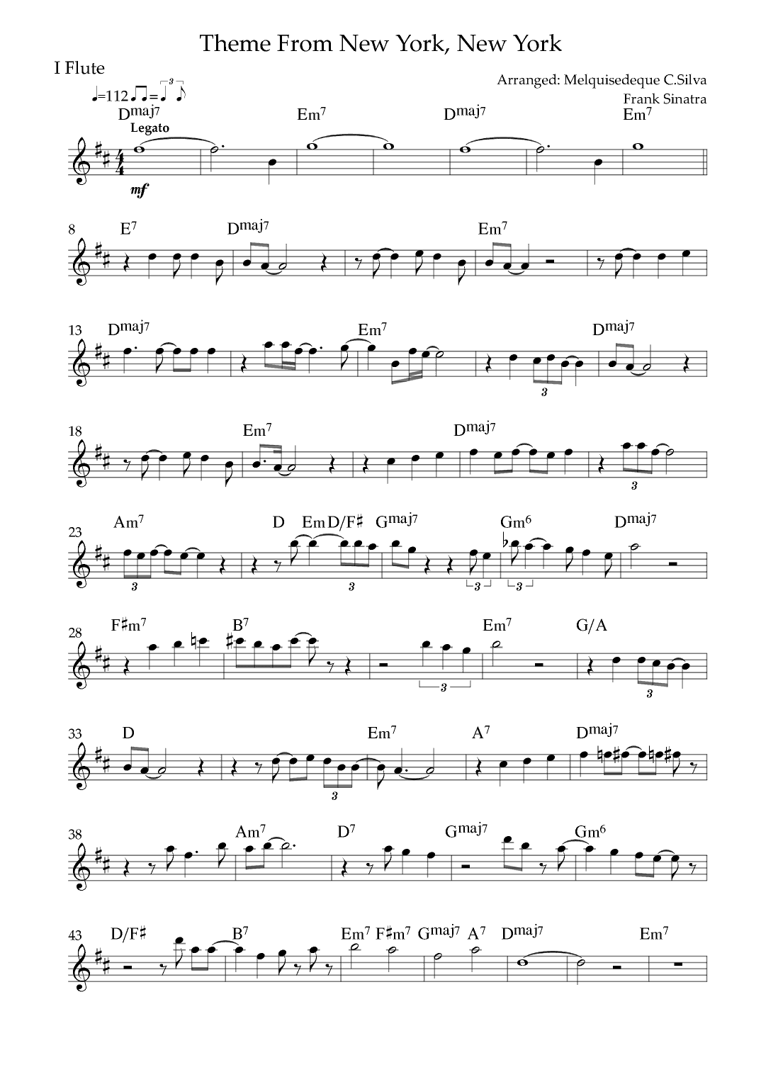 Theme From "new York, New York" (arr. Melquisedeque Carvalho Silva)