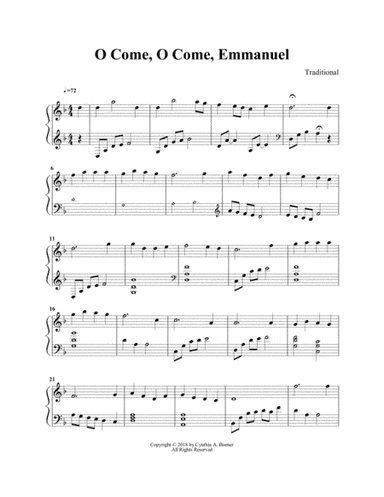 O Come, O Come, Emmanuel (arr. Cynthia A. Boener)