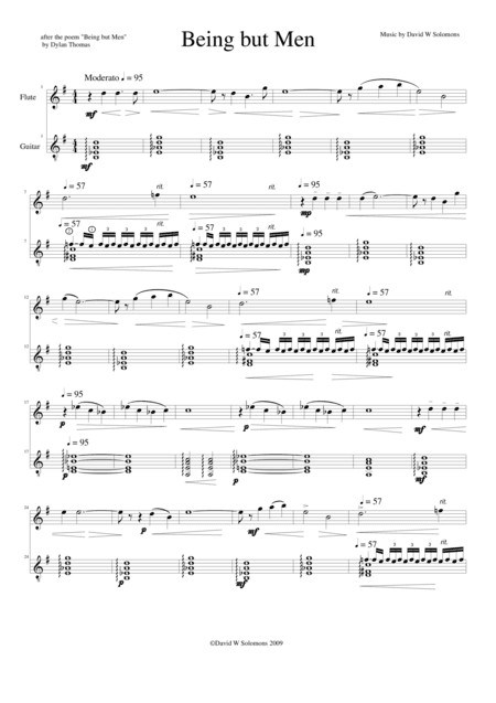 Being but men - for flute and guitar