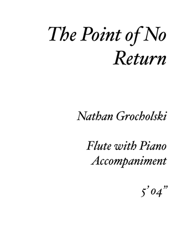 The Point of No Return