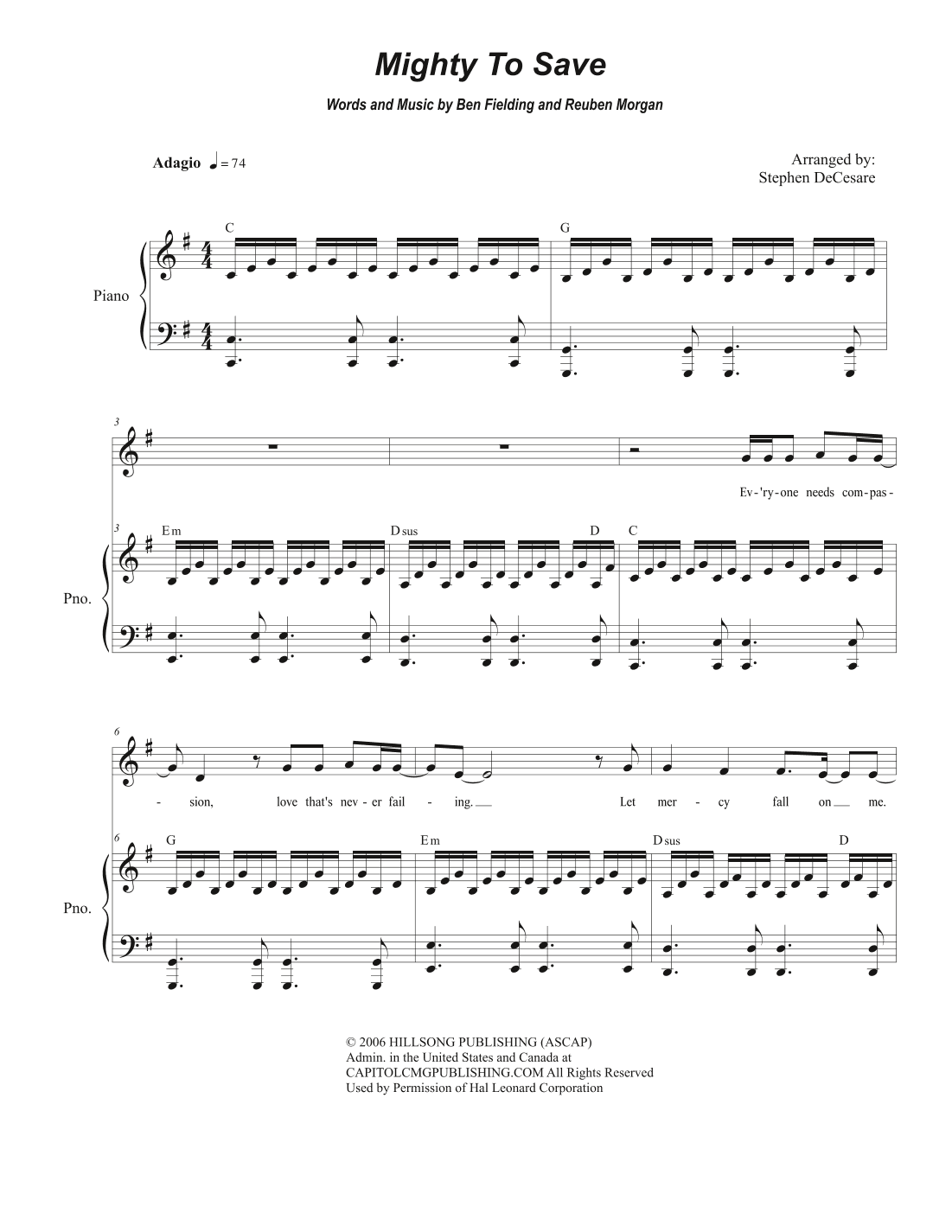 Mighty To Save (arr. Stephen DeCesare)