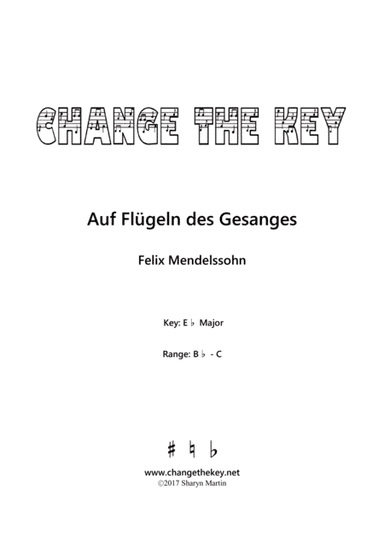 Auf Flugeln des Gesanges - Eb Major (arr. Change the Key)
