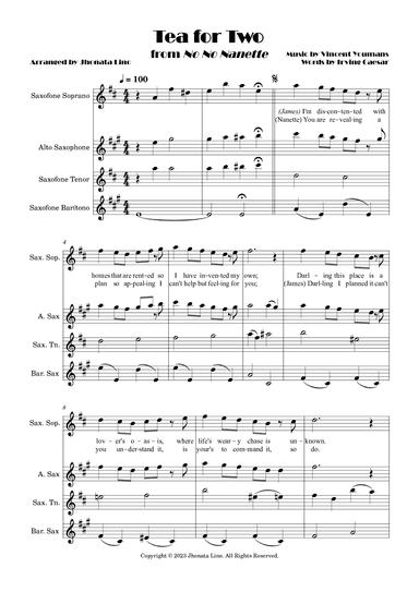 Tea For Two (arr. Jhonata Lino)