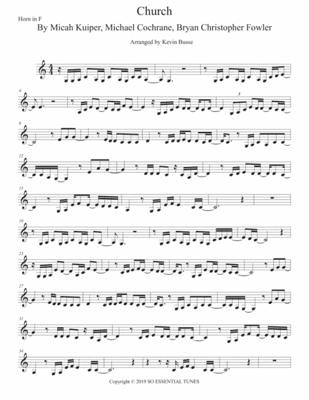 Church (take Me Back) (arr. Kevin Busse)