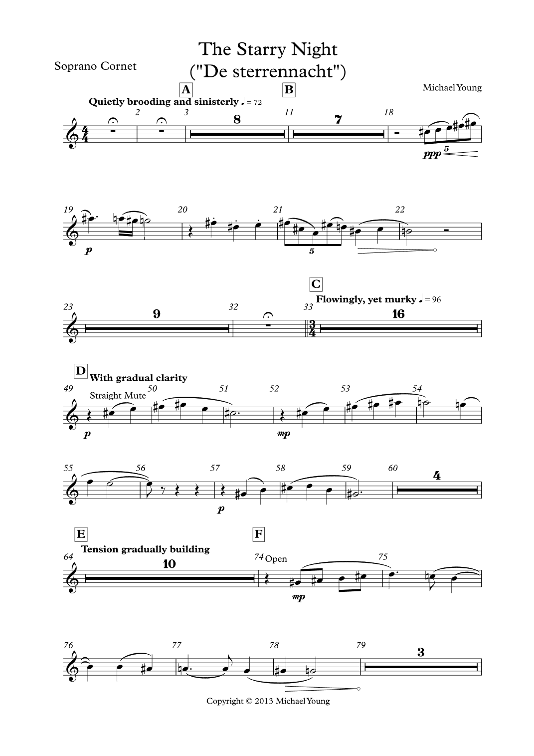 The Starry Night (Brass Band) - Parts