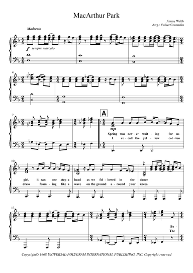 Macarthur Park (arr. Volker Coutandin)