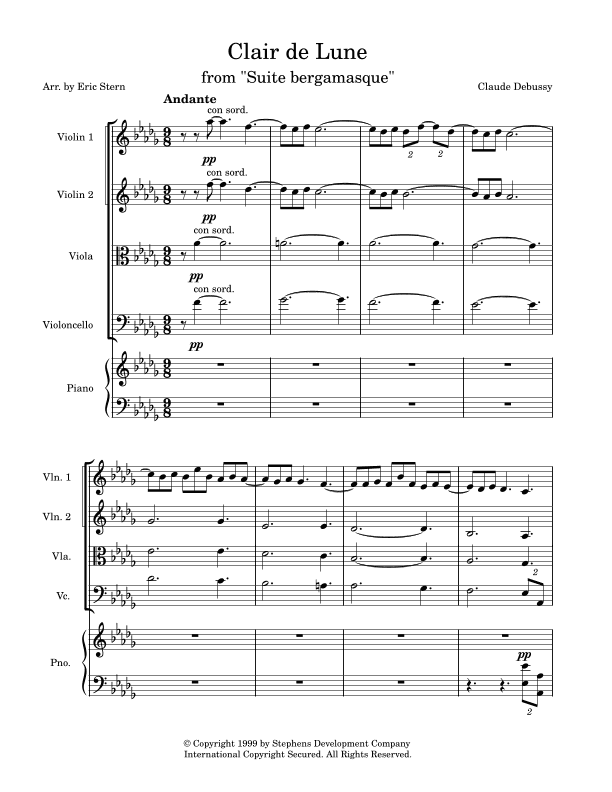 Clair De Lune (arr. Eric Stern)