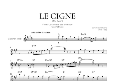 The Swan (Clarinet Solo) - Saint Saens (arr. Pedro Merendi)