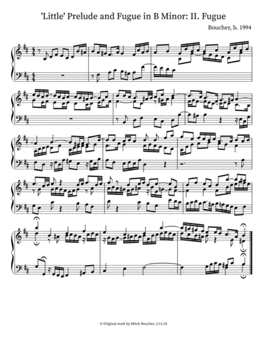 'Little' Prelude and Fugue in B Minor: II. Fugue