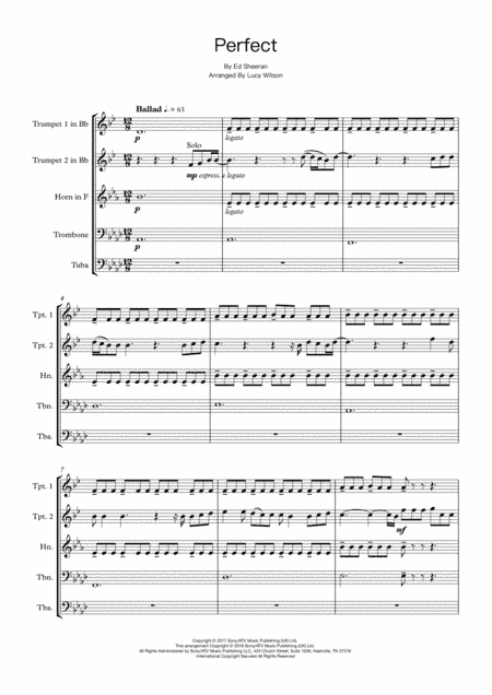 Perfect (arr. Lucy Wilson)