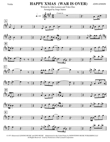 Happy Xmas (War Is Over) (arr. Jorge Juárez)