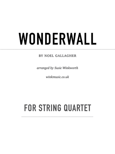 Wonderwall (arr. Susie Winkworth winkmusic.co.uk)