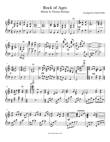Rock of Ages (Piano Solo) (arr. Christi Stills)