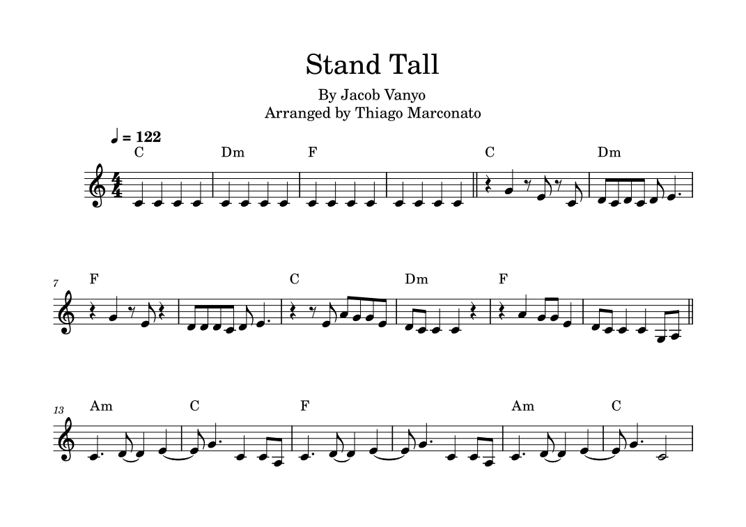 Stand Tall (arr. Thiago Marconato)