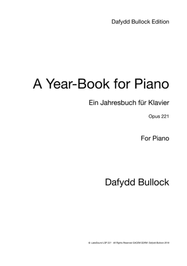 A Year Book for Piano - Ein Jahresbuch für Klavier Opus 221