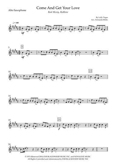 Come And Get Your Love (arr. Fernando Britto)
