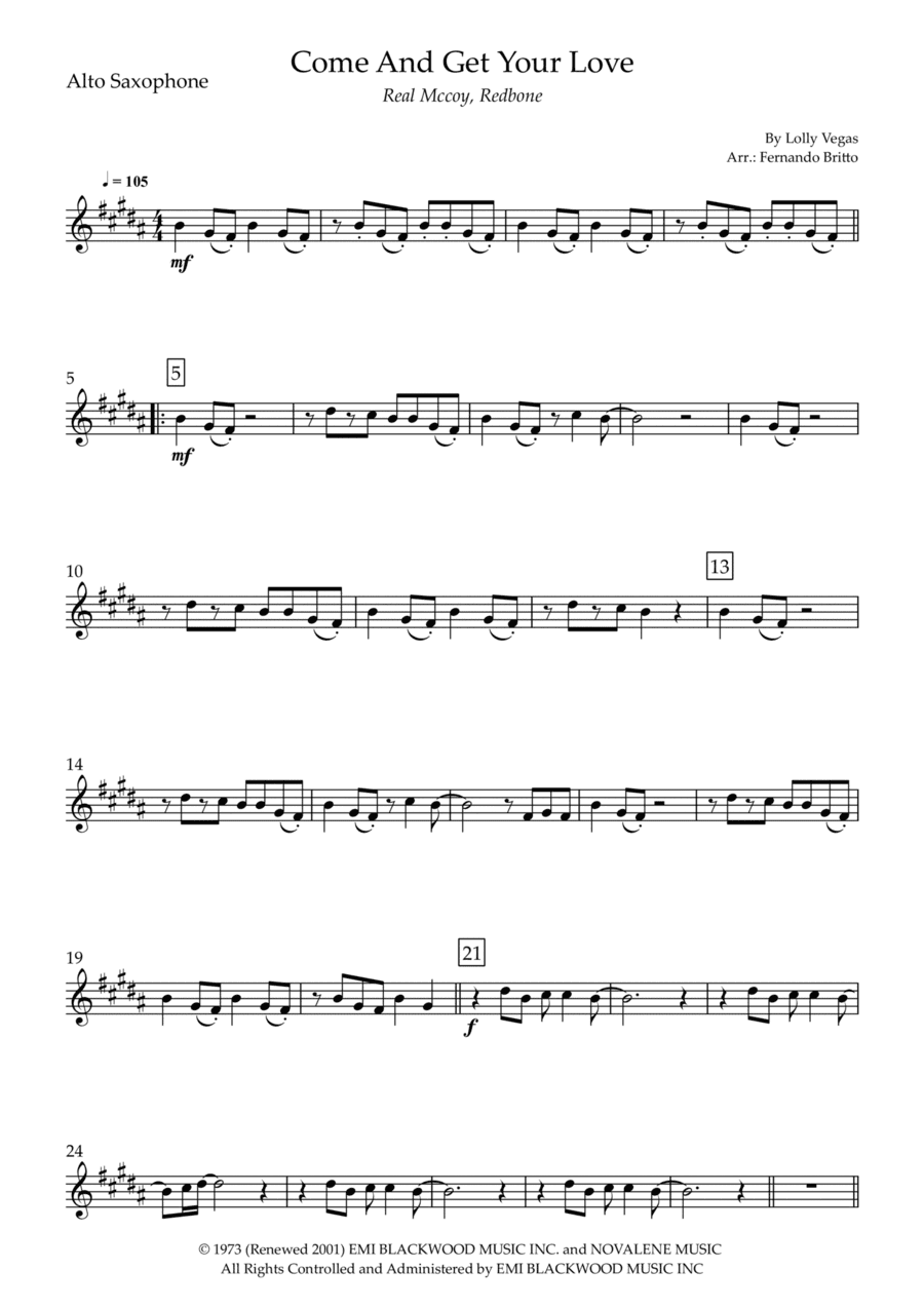 Come And Get Your Love (arr. Fernando Britto)