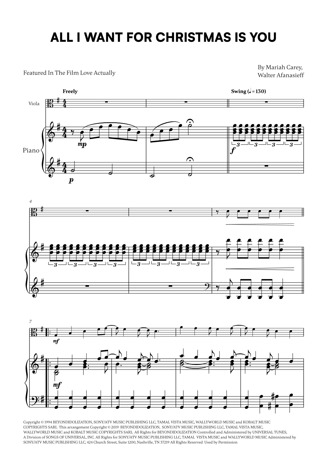 All I Want For Christmas Is You (arr. Cadenza Editions)
