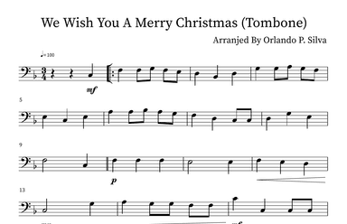 We Wish You A Merry Christmas (Trombone) (arr. Orlando P. Silva)