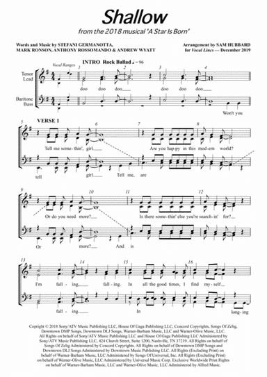 Shallow (arr. Sam Hubbard)