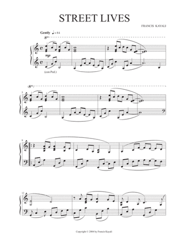 Street Lives - Piano Solo