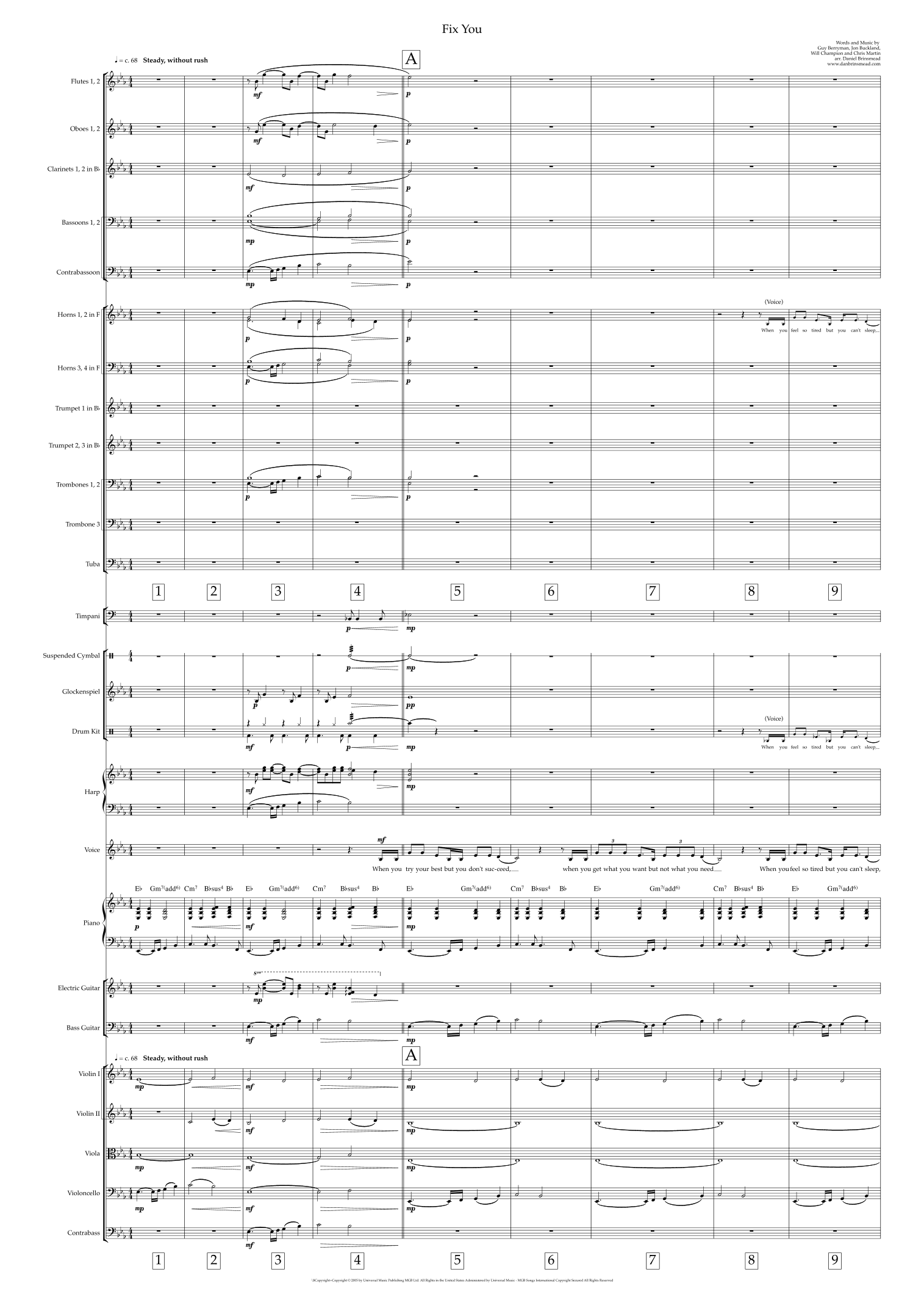 Fix You (arr. Daniel Brinsmead)