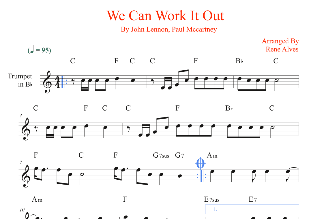 We Can Work It Out (arr. Rene Alves)