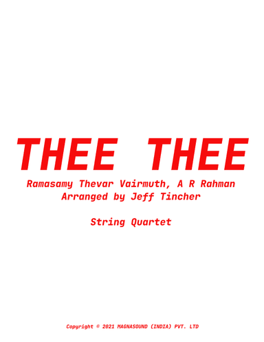 Thee Thee (arr. Jeff Tincher)