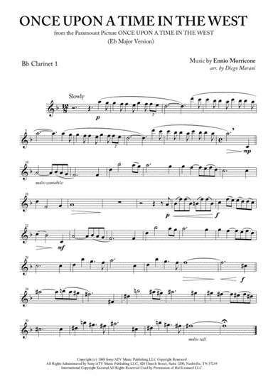 Once Upon A Time In The West from the Paramount Picture ONCE UPON A TIME IN THE WEST (arr. Diego Marani)