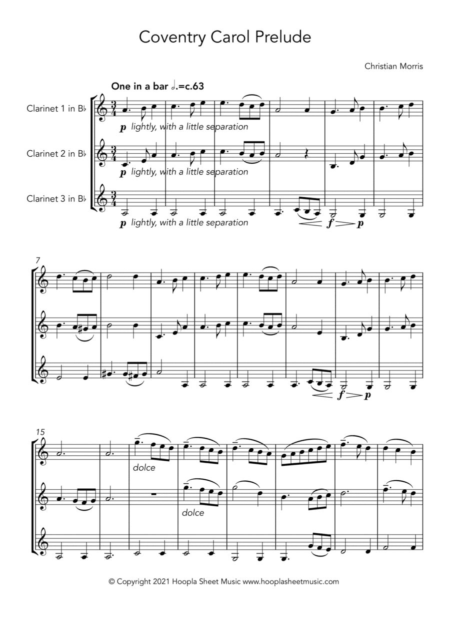 Coventry Carol Prelude (arr. Hoopla Sheet Music)