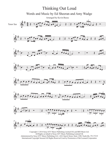 Thinking Out Loud (arr. Kevin Busse)