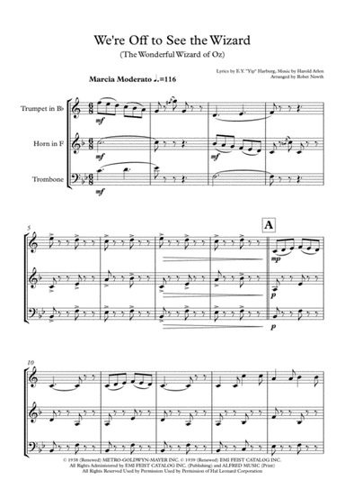 We're Off To See The Wizard (arr. Robert Newth)