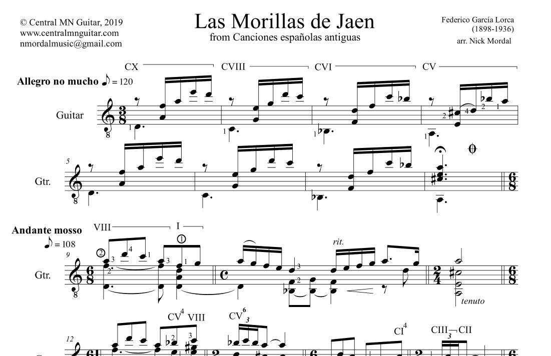 Las Morillas de Jaen - Canciones españolas antiguas (arr. Nick Mordal)