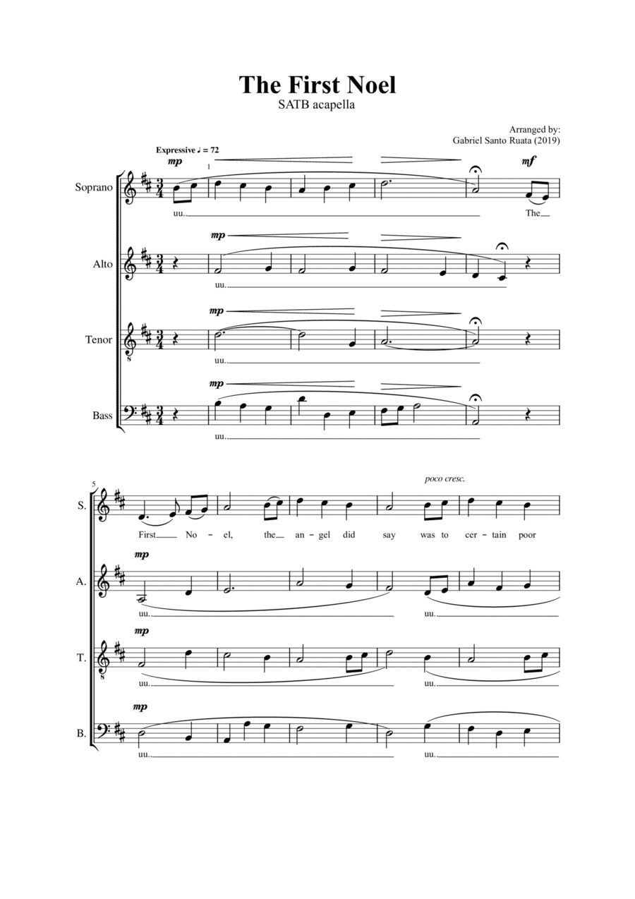 The First Noel (arr. G. Santo Ruata)