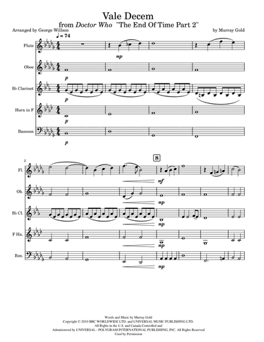 Vale Decem (arr. George Willson)