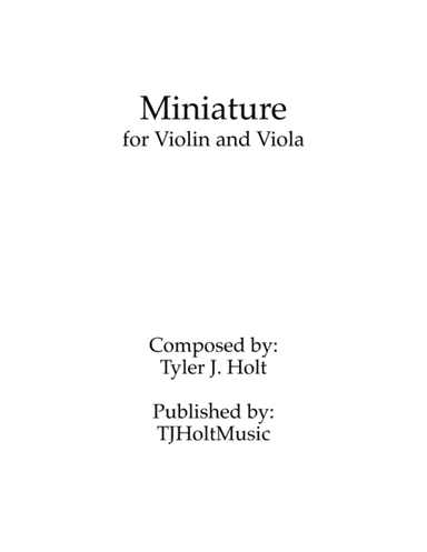 Miniature, Op. 16