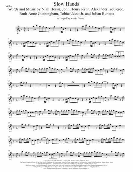 Slow Hands (arr. Kevin Busse)