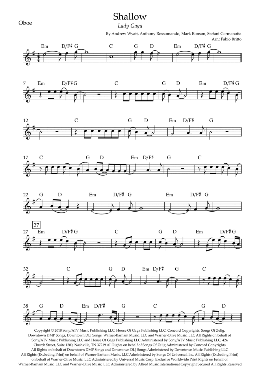 Shallow (arr. Fabio Britto)