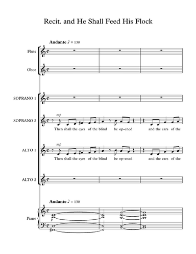 He Shall Feed His Flock from The Messiah (arr. Joy Simons)