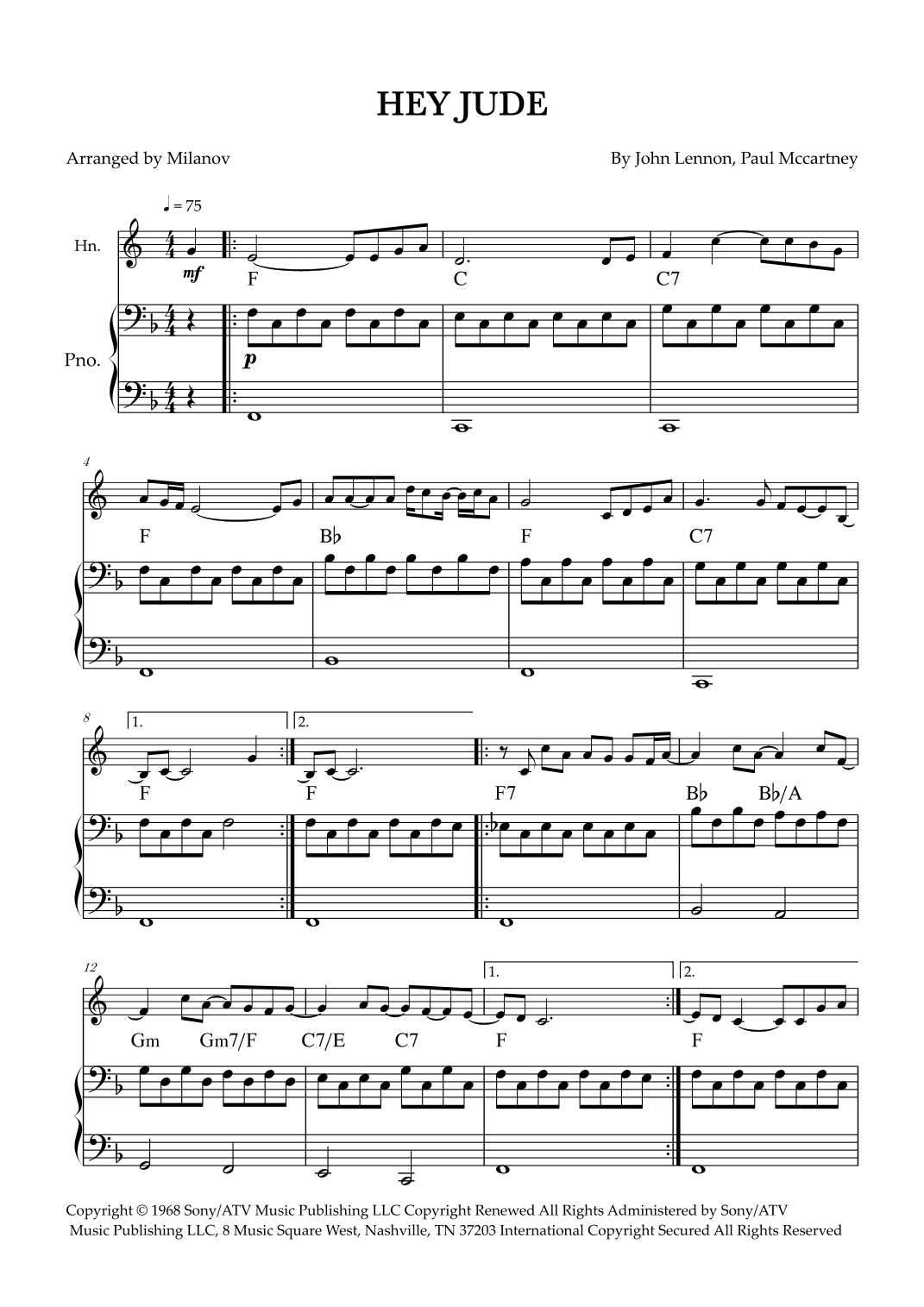Hey Jude (arr. Milanov)
