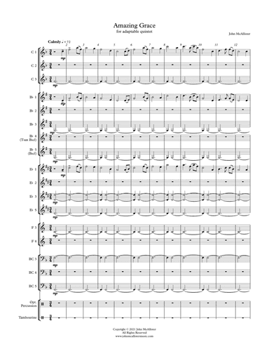 Amazing Grace - for Adaptable Quintet (arr. John McAllister)