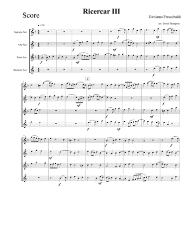 Ricercar No. 3 (arr. David Thompson)