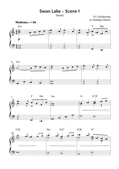 Swan Lake theme Scene 1 (arr. Rodrigo Faleiros)