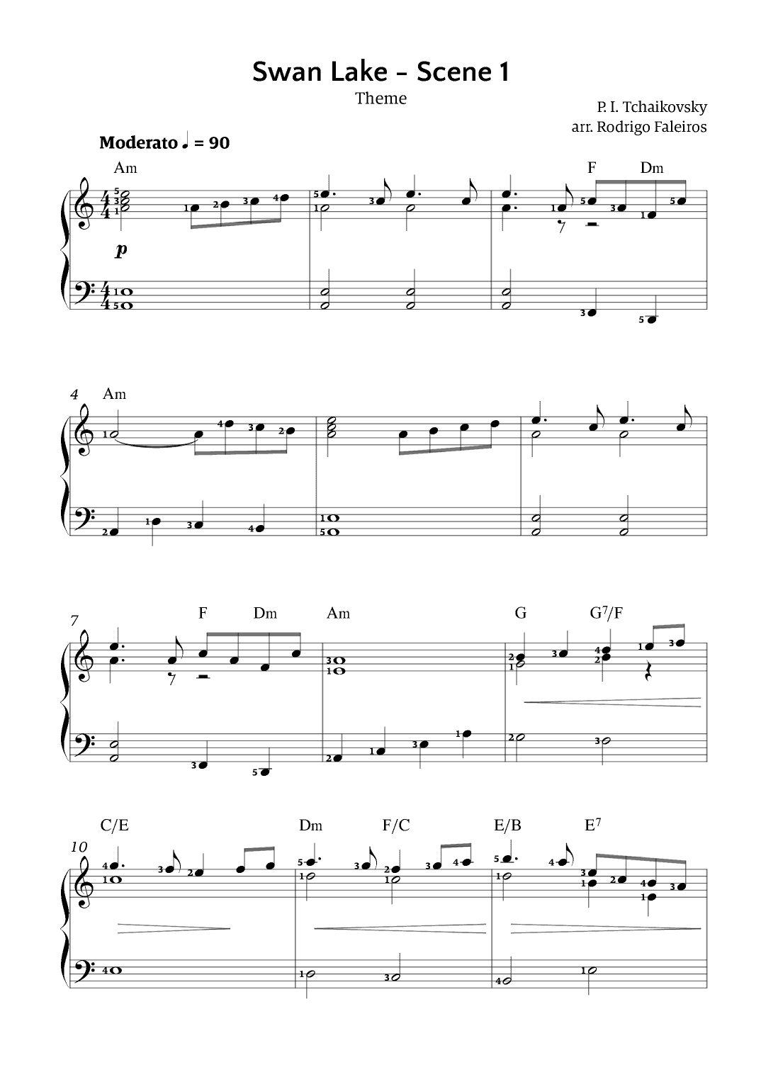 Swan Lake theme Scene 1 (arr. Rodrigo Faleiros)