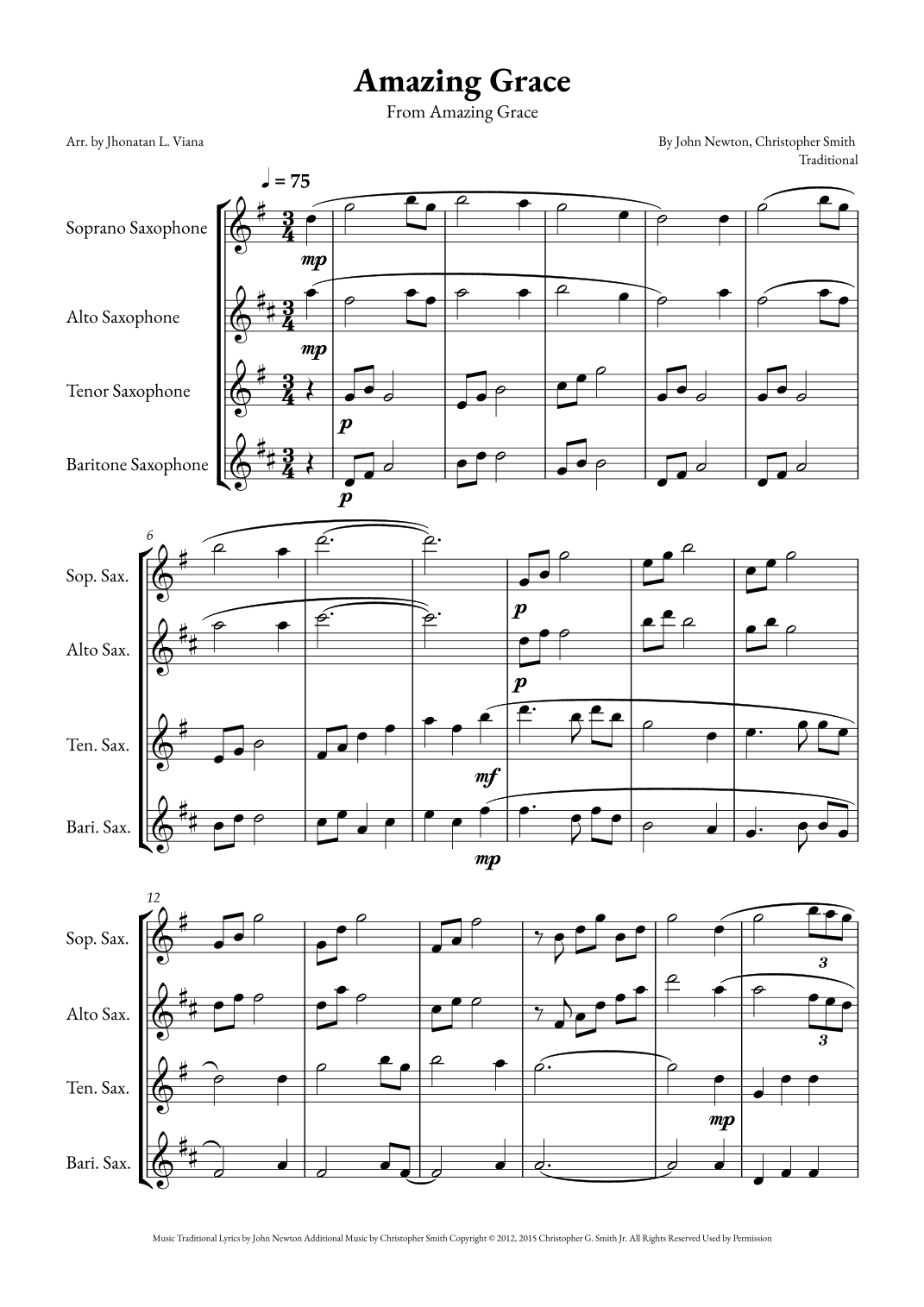 Amazing Grace (arr. Jhonatan Lucio Viana)