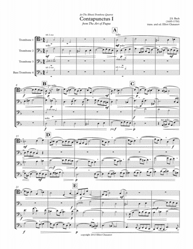 Contrapunctus I from the Art of the Fugue (arr. Elliot Chasanov)