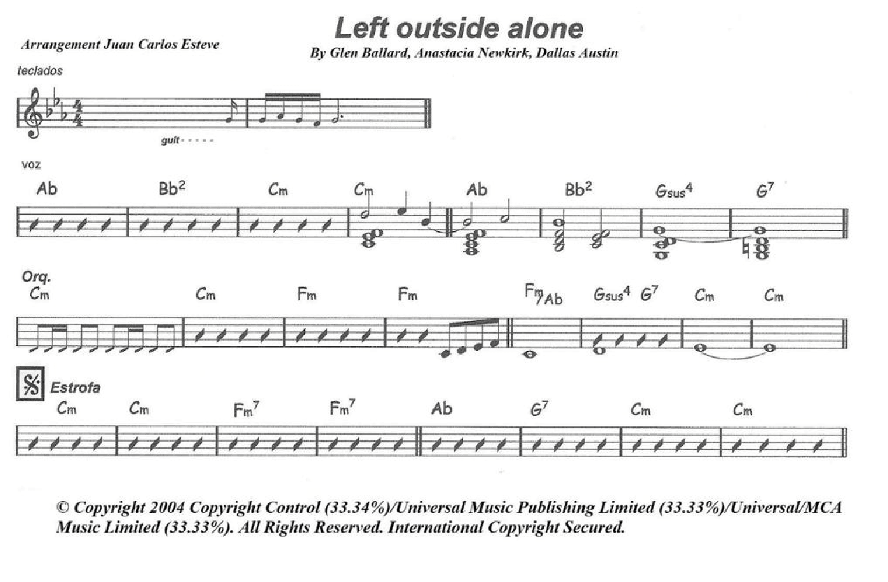 Left Outside Alone (arr. juan carlos esteve / Gran Coda)