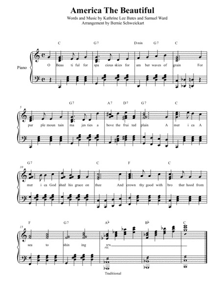 America The Beautiful (arr. Bernie Schweickart)