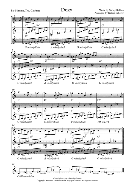 Doxy (arr. Katrin Scherer)